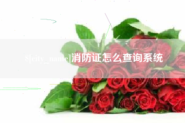 大竹消防证怎么查询系统