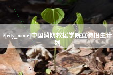 大竹中国消防救援学院安徽招生计划