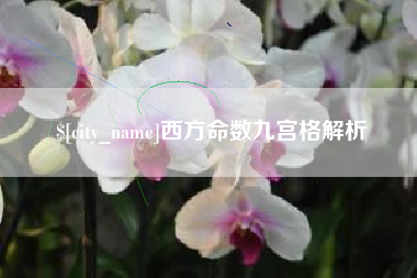 大竹西方命数九宫格解析