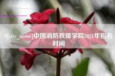 大竹中国消防救援学院2021年报名时间