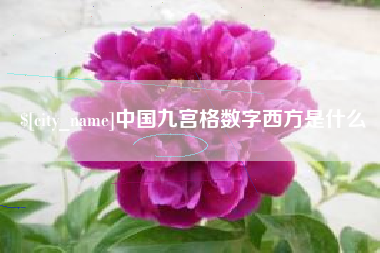 大竹中国九宫格数字西方是什么