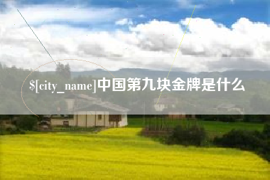 大竹中国第九块金牌是什么