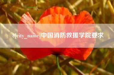 大竹中国消防救援学院要求