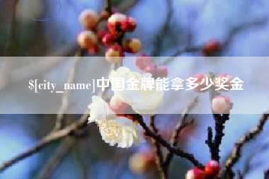 大竹中国金牌能拿多少奖金