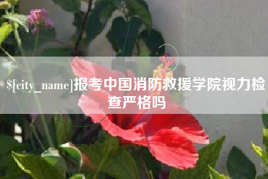 大竹报考中国消防救援学院视力检查严格吗