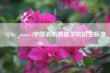 大竹中国消防救援学院招生标准