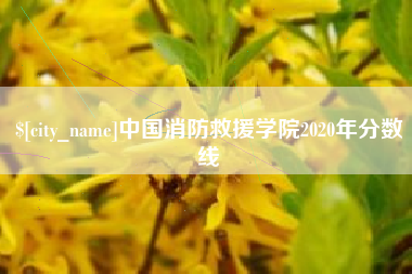 大竹中国消防救援学院2020年分数线