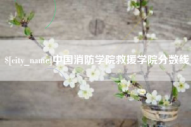 大竹中国消防学院救援学院分数线